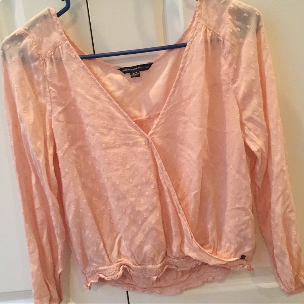 American Eagle Wrap Blouse
